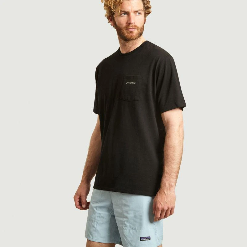 商品Patagonia|Line Logo Ridge Pocket Responsibili-Tee t-shirt Black PATAGONIA,价格¥363,第2张图片详细描述