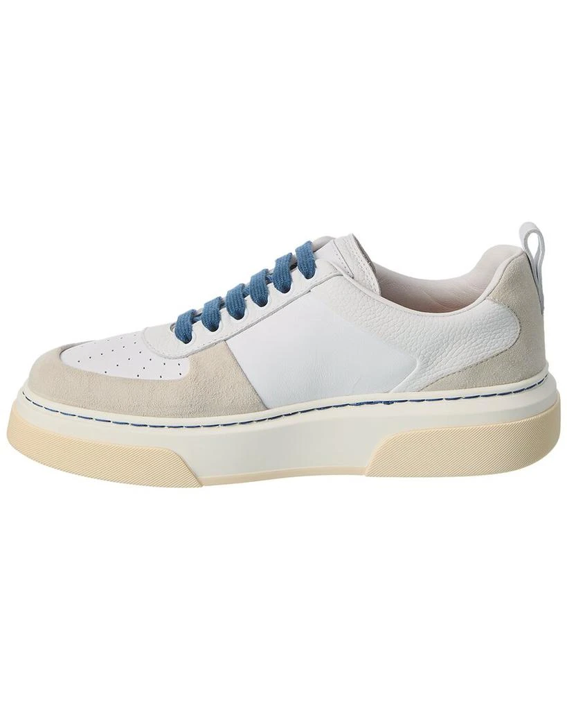 商品Salvatore Ferragamo|Ferragamo Cassina Lo Leather & Suede Sneaker,价格¥3557,第2张图片详细描述