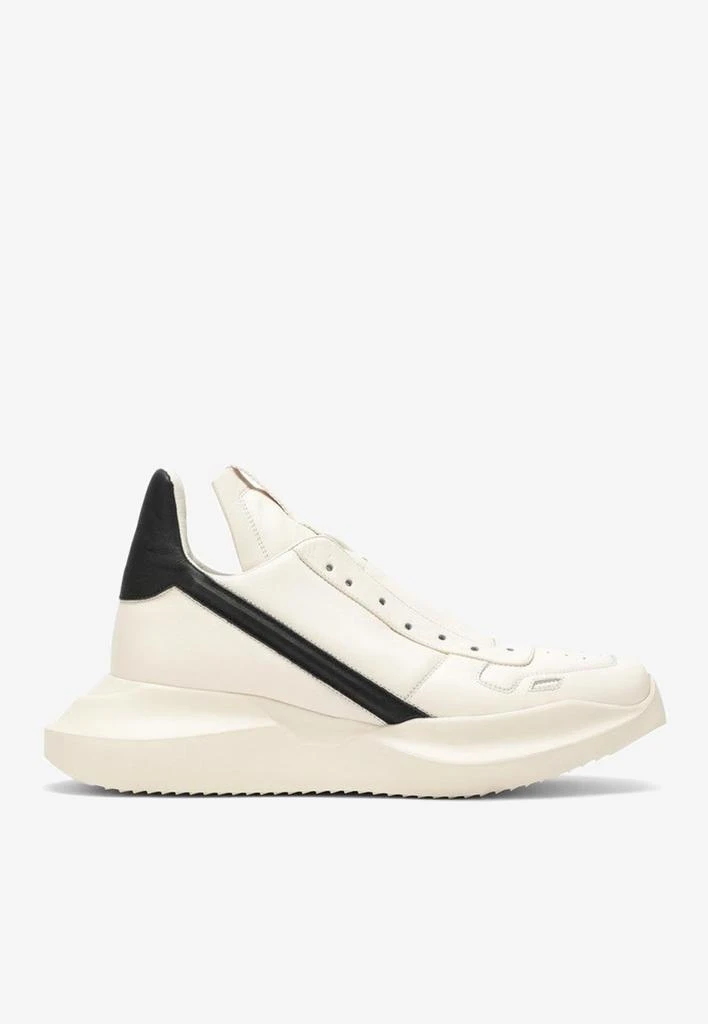 商品Rick Owens|Geth Geo Leather Low-Top Sneakers,价格¥6294,第1张图片