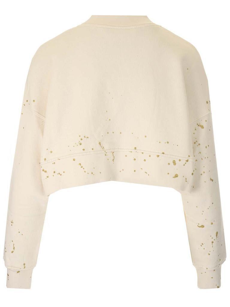 商品Palm Angels|Palm Angels Pxp Painted Crewneck Cropped Sweatshirt,价格¥3266,第4张图片详细描述