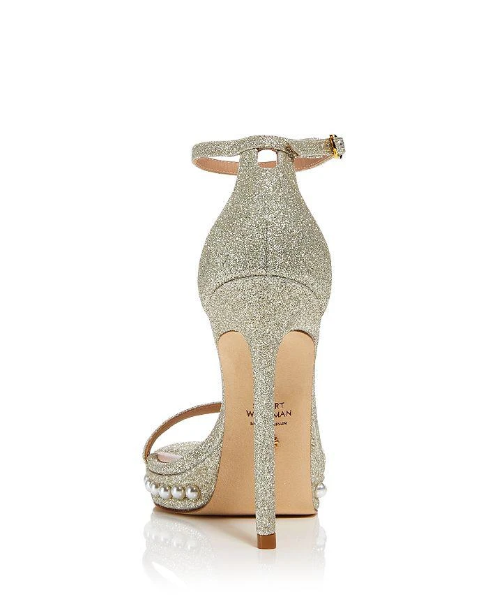 商品Stuart Weitzman|Women's Nudist Disco Embellished Ankle Strap Sandals,价格¥2058,第4张图片详细描述