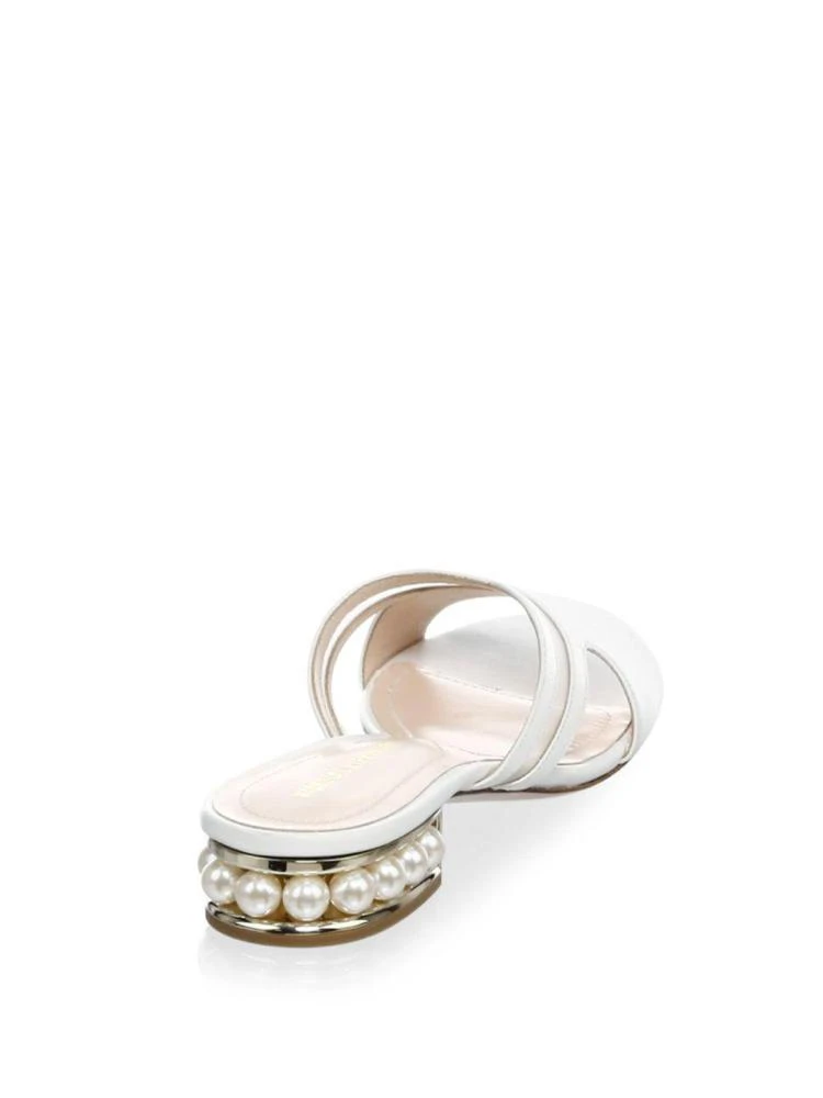 商品Nicholas Kirkwood|Casati Pearl-Embellished Leather Slip-On Sandals,价格¥2461,第2张图片详细描述