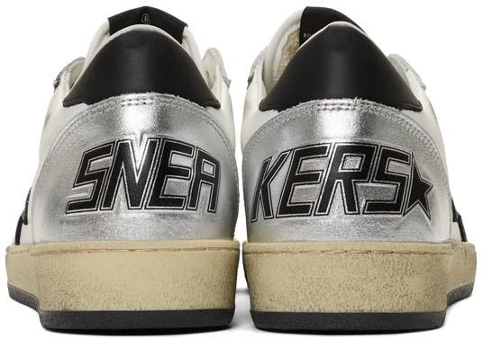 商品Golden Goose|White & Silver Ball Star Sneakers 运动鞋,价格¥3335,第4张图片详细描述