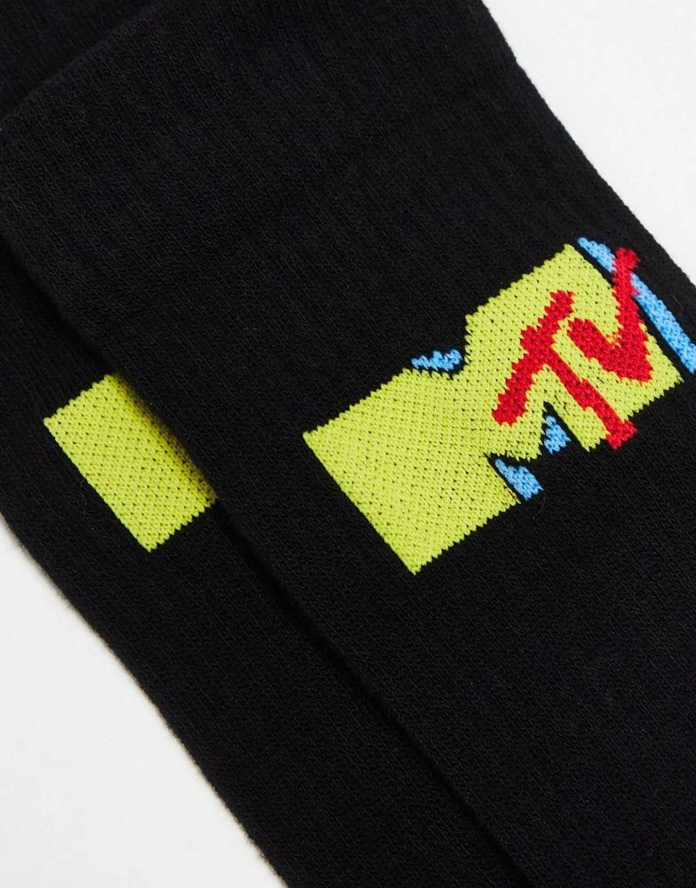 商品ASOS|ASOS DESIGN MTV socks in black,价格¥44,第4张图片详细描述