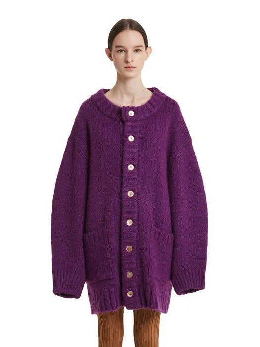 商品TRUNK PROJECT|Ballooned Sleeves Cardigan Jacket _Purple,价格¥1534,第2张图片详细描述