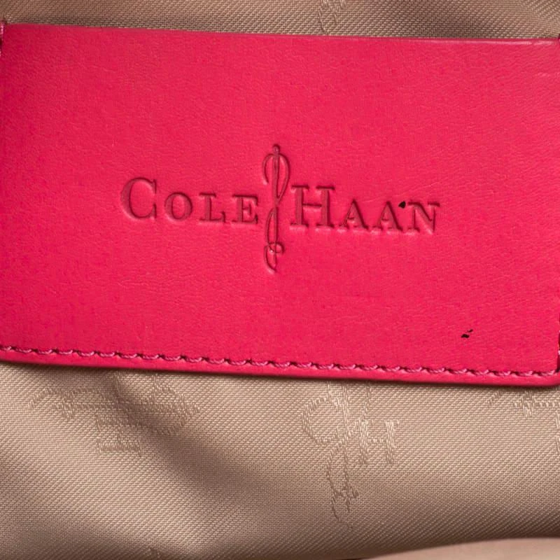 Cole Haan Pink Laser Cut Leather Vintage Valise Novelty Kendra Tote 商品