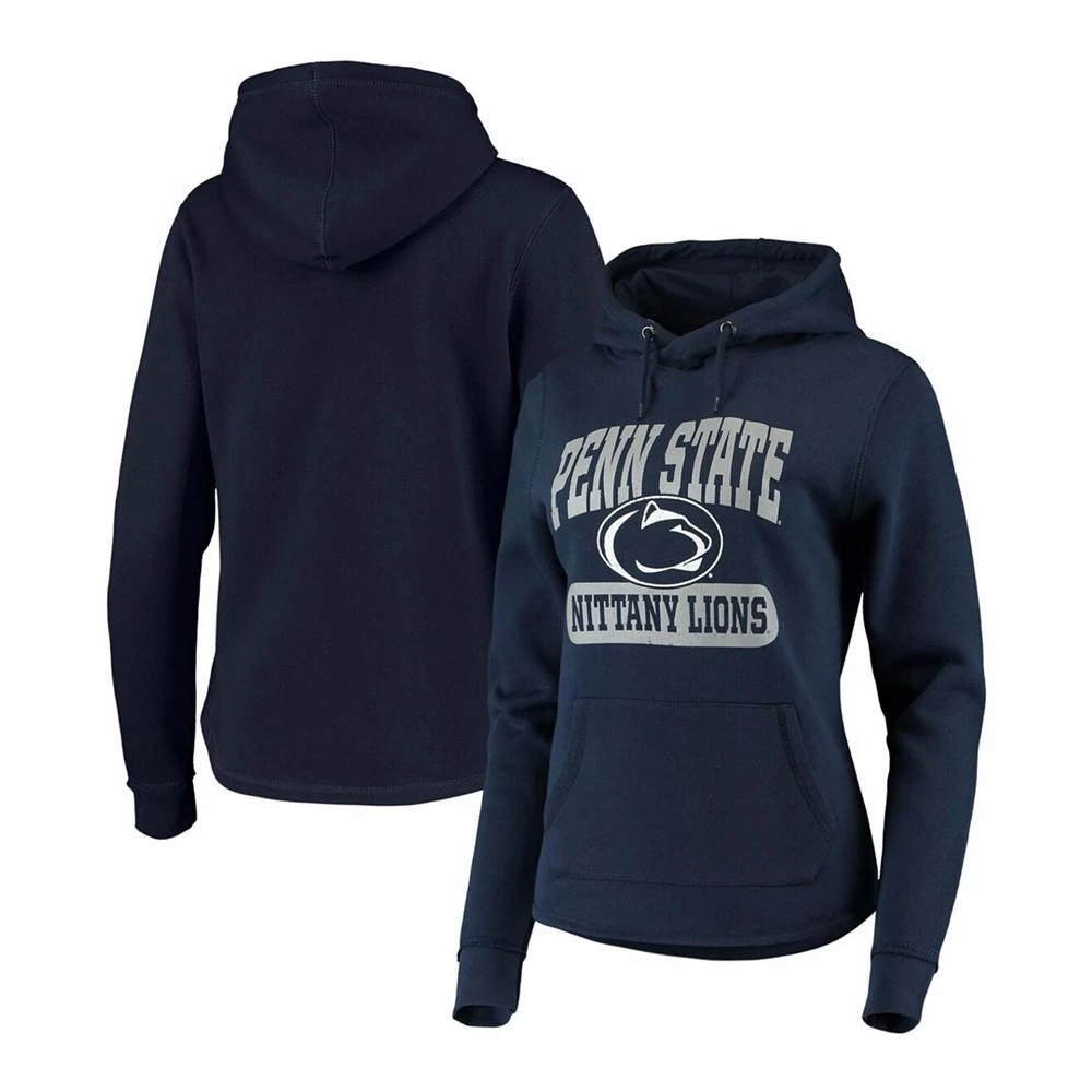 商品Colosseum|Women's Navy Penn State Nittany Lions Core Crossover Pillbox Pullover Hoodie,价格¥256,第1张图片