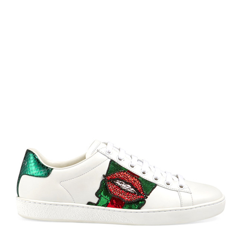 商品[国内直发] Gucci|GUCCI 古驰 白色皮革女士休闲/运动鞋 431919-A38I0-9068,价格¥4275,第1张图片