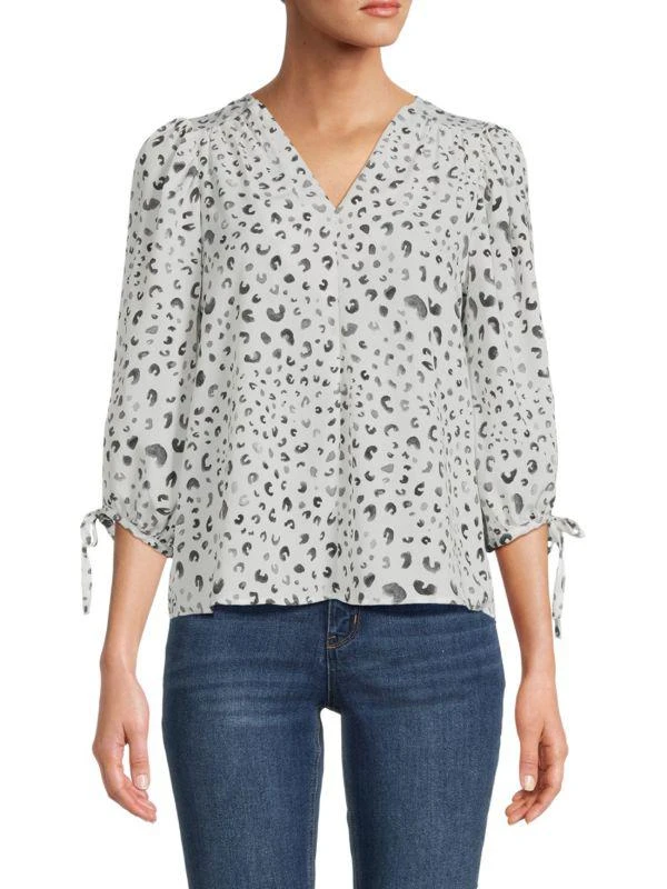 商品Renee C.|​Floral Puff Sleeve Chiffon Top,价格¥396,第1张图片