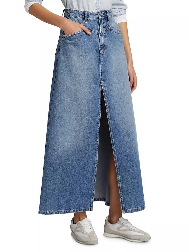 商品Free People|Come As You Are Denim Maxi Skirt,价格¥886,第4张图片详细描述