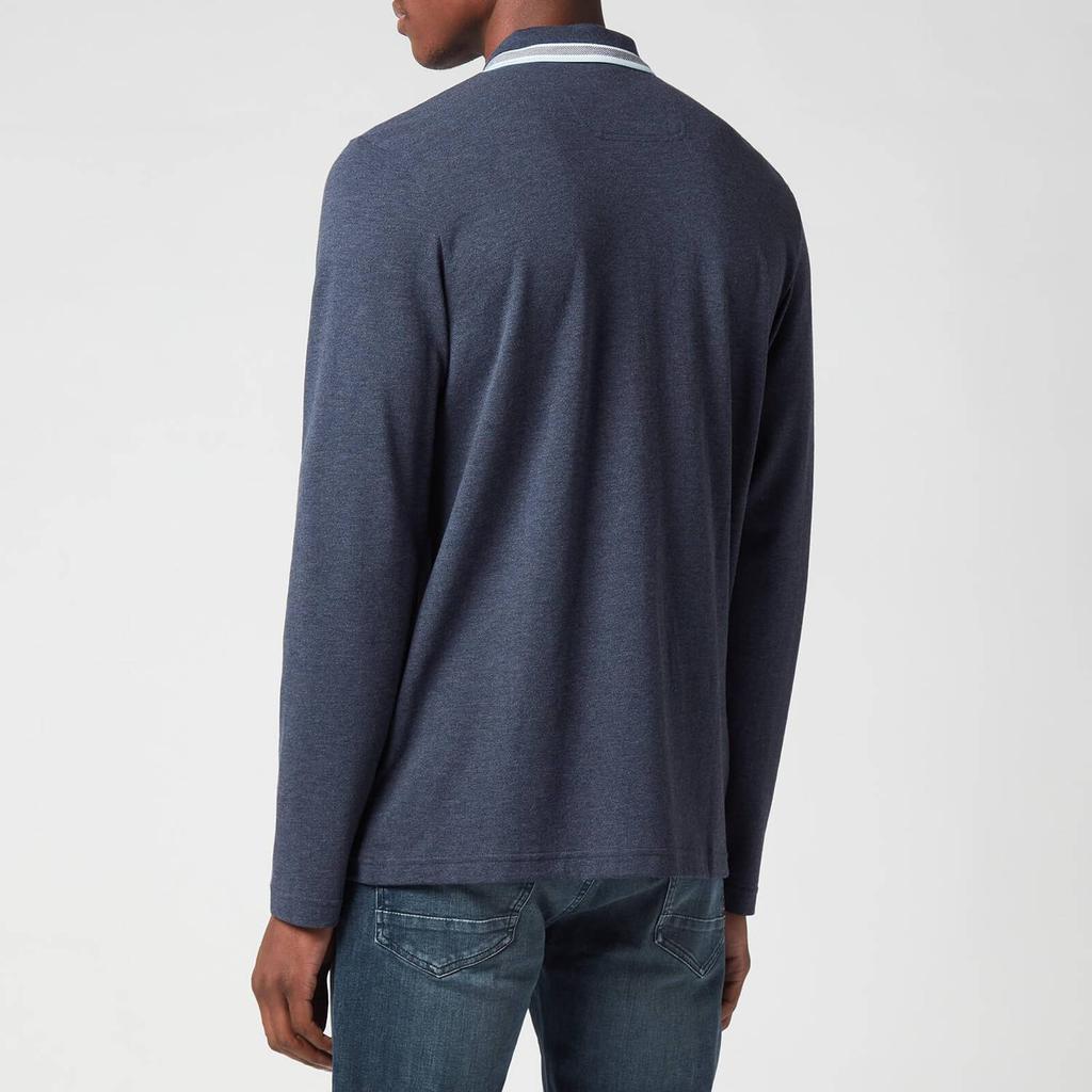商品Hugo Boss|BOSS Green Men's Plisy Long Sleeve Polo Shirt - Dark Blue,价格¥555,第4张图片详细描述