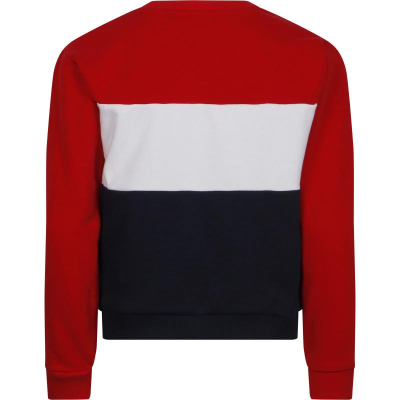 Logo sweatshirt in red and navy blue商品第2张图片规格展示