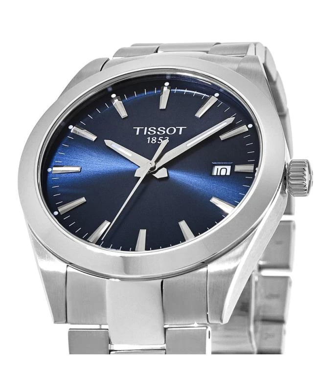 商品Tissot|Tissot Gentleman Quartz Blue Dial Stainless Steel Men's Watch T127.410.11.041.00,价格¥2410,第2张图片详细描述