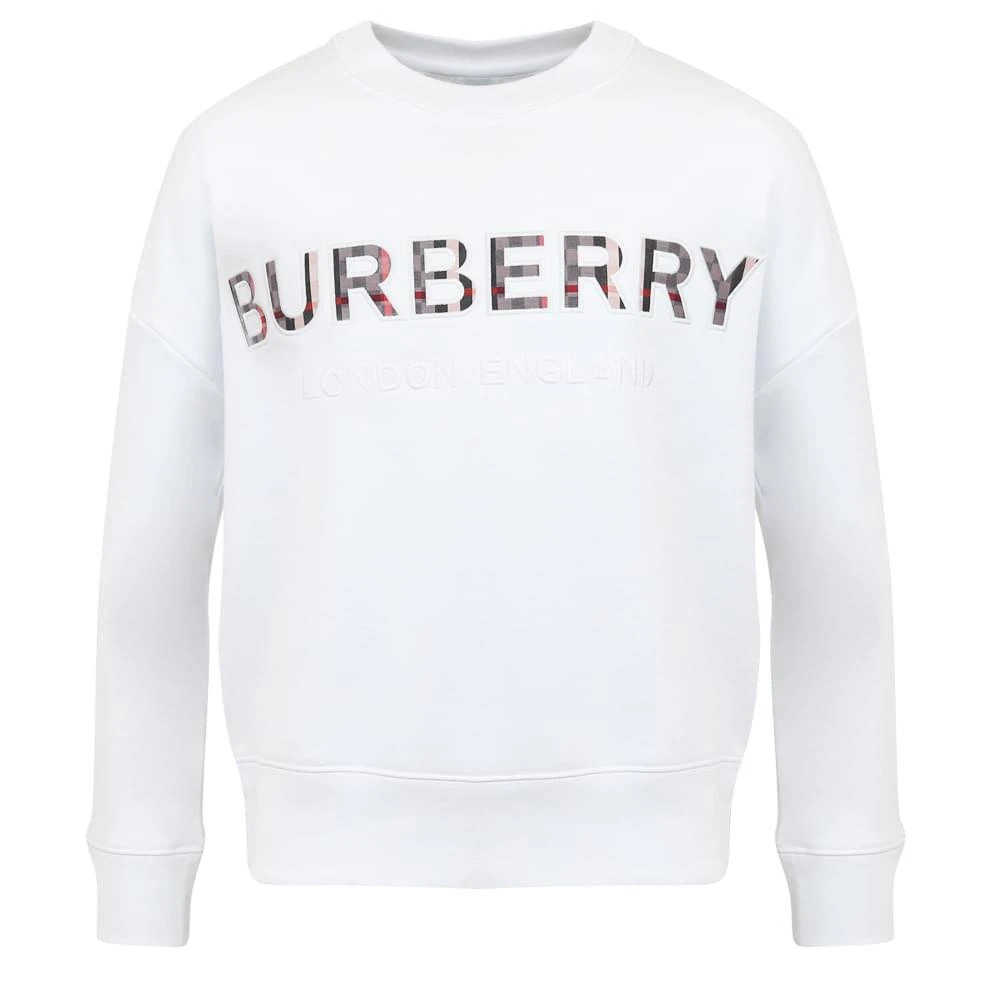 商品Burberry|White Eugene Sweatshirt,价格¥1194,第1张图片