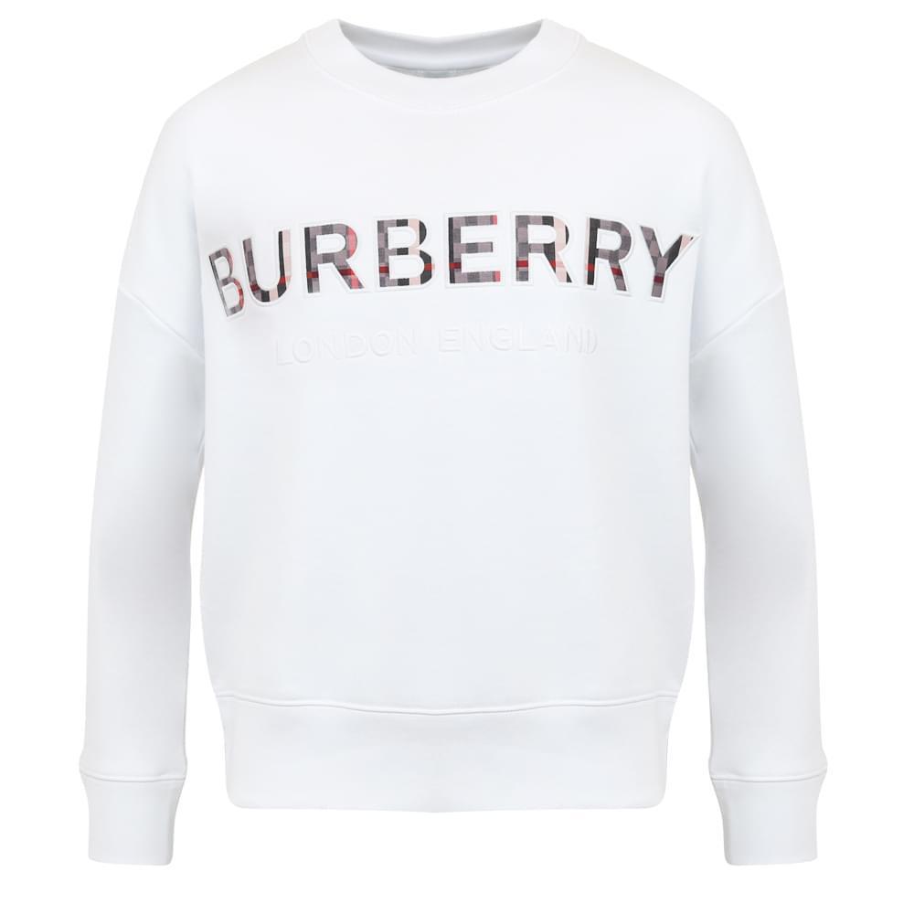 商品Burberry|White Eugene Sweatshirt,价格¥1545,第1张图片