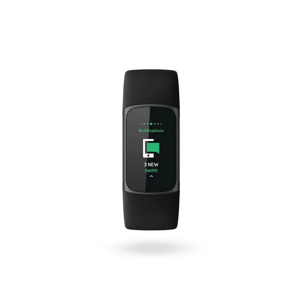 商品Fitbit|Charge 5 Black Silicone Band Fitness and Health Tracker,价格¥1116,第2张图片详细描述