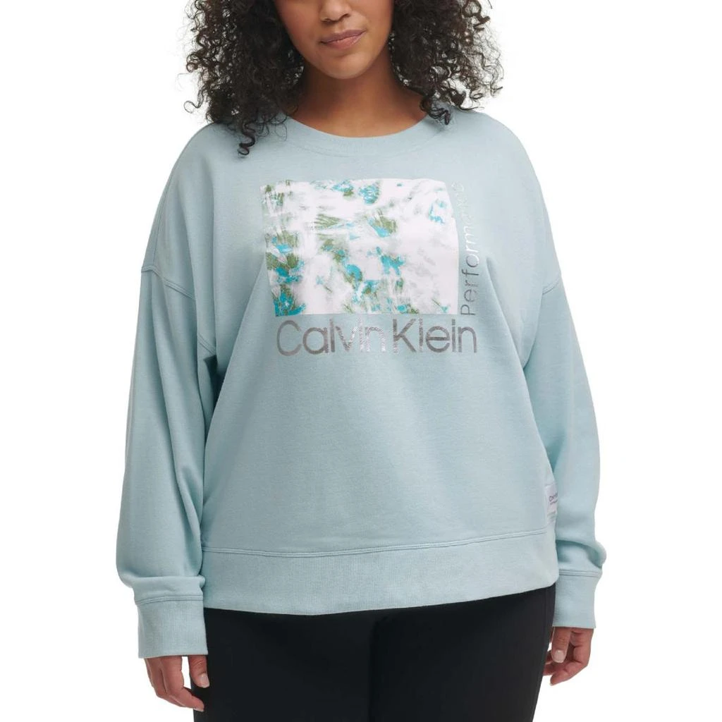 商品Calvin Klein|Calvin Klein Performance Womens Plus Graphic Logo Sweatshirt,价格¥108,第2张图片详细描述