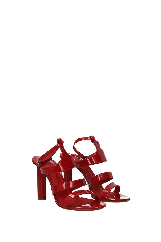 商品Salvatore Ferragamo|Sandals trevi Patent Leather Red,价格¥3223,第2张图片详细描述