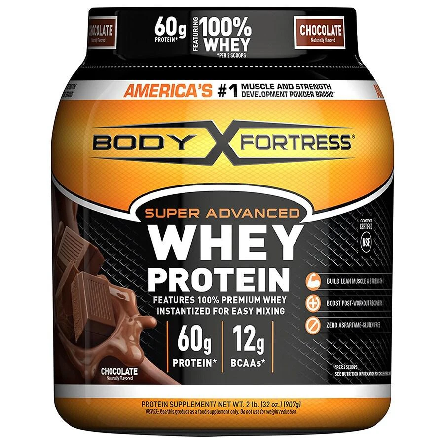 商品Body Fortress|Super Advanced Whey Protein Powder Chocolate,价格¥248,第1张图片