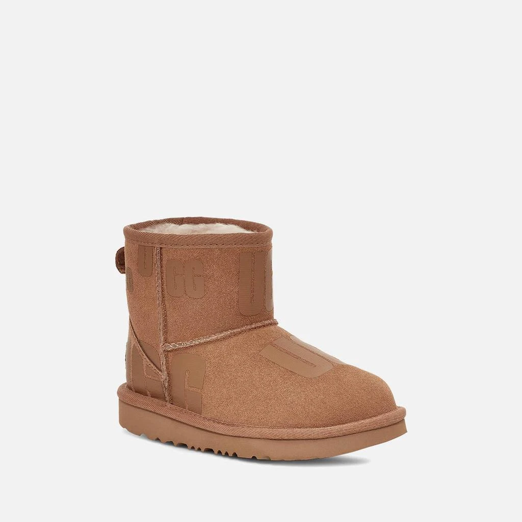 商品UGG|UGG KIDS' CLASSIC MINI SCATTER GRAPHIC SUEDE AND WOOL-BLEND BOOTS,价格¥619,第2张图片详细描述