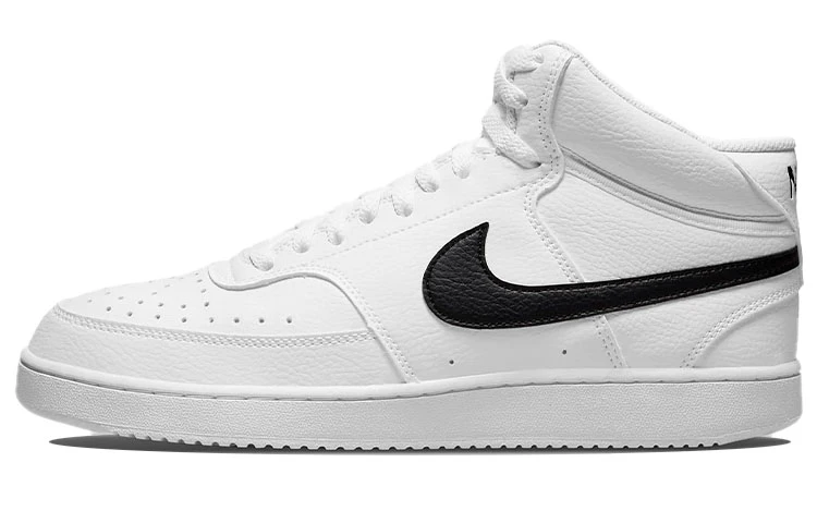 商品[国内直发] NIKE|Court Vision Mid 可回收材料 中帮 板鞋 男款 白黑,价格¥418,第1张图片