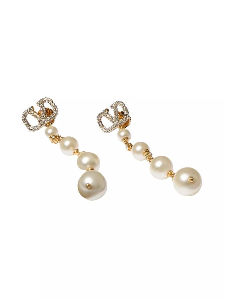 商品Valentino|VLogo Signature Earrings in Metal, Swarovski® Crystals and Pearls,价格¥7418,第1张图片