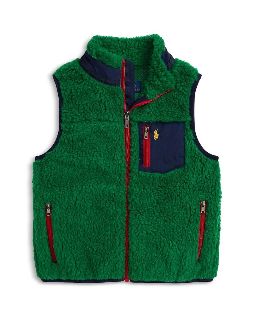 商品Ralph Lauren|Boys' Teddy Fleece Hybrid Vest - Big Kid, Little Kid,价格¥623,第1张图片