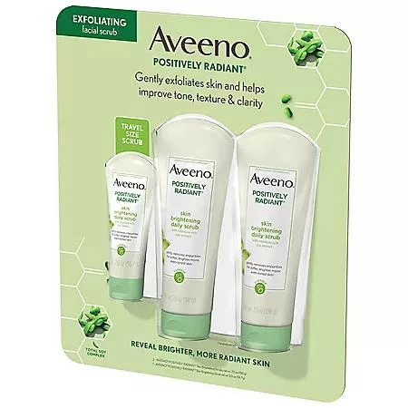 商品Aveeno|Aveeno Positively Radiant Brightening Face Scrub (3 pk.),价格¥131,第4张图片详细描述