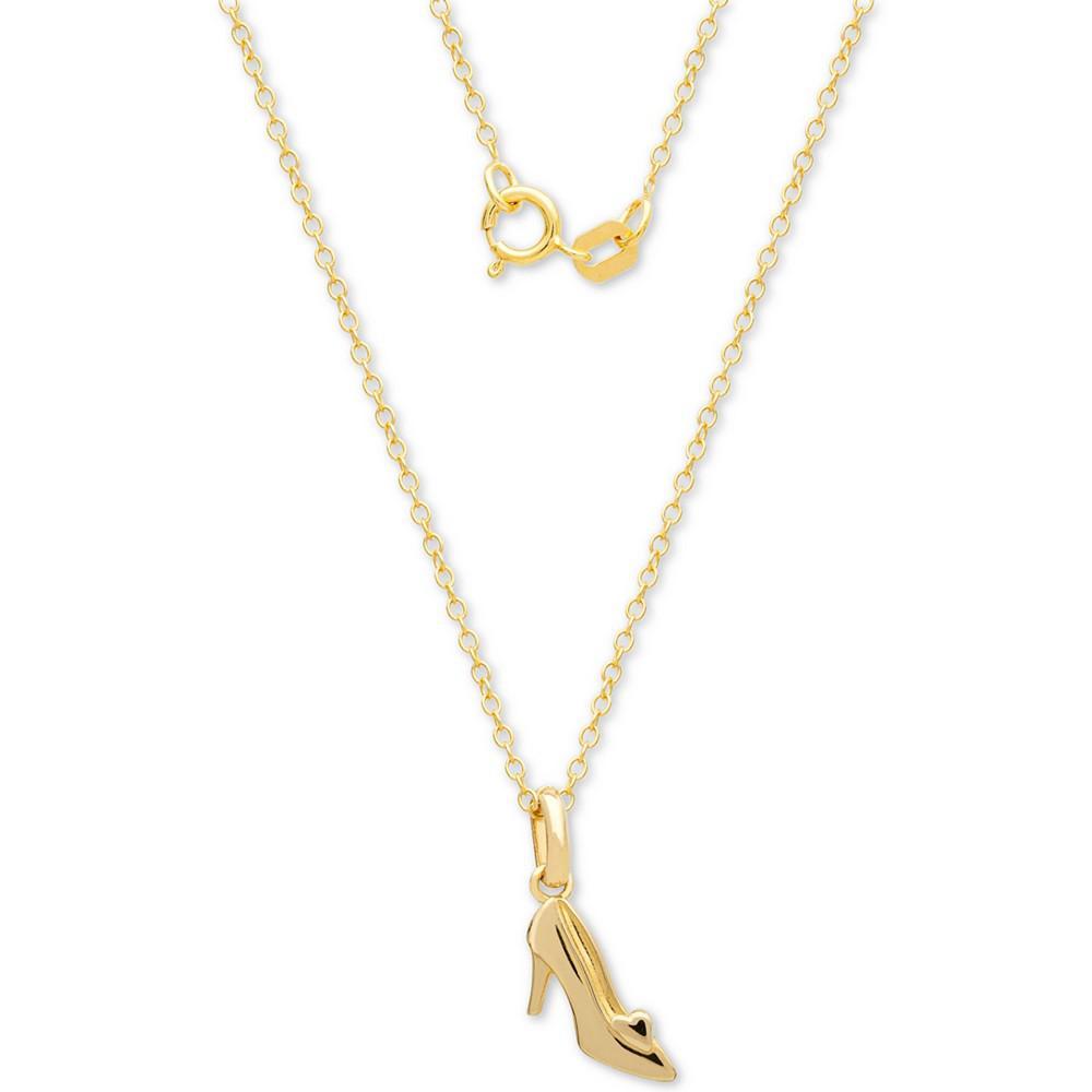 商品Disney|Children's Cinderella Slipper 15" Pendant Necklace in 14k Gold,价格¥831,第4张图片详细描述