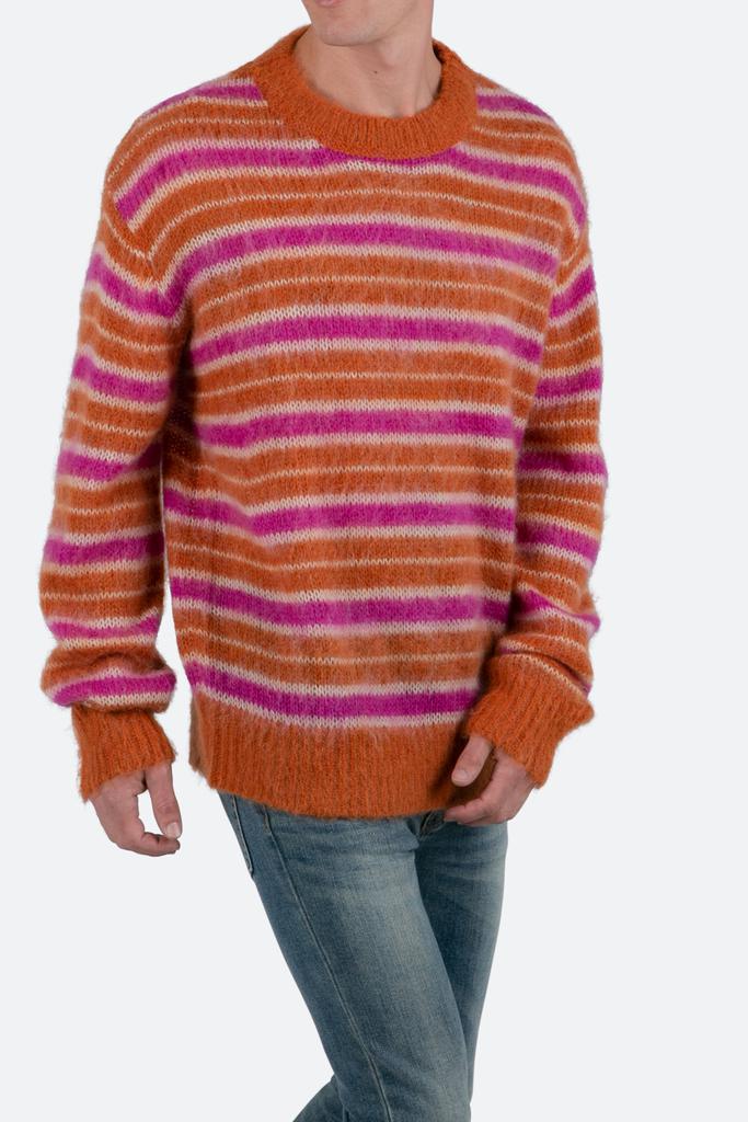 Striped Mohair Sweater - Orange商品第9张图片规格展示