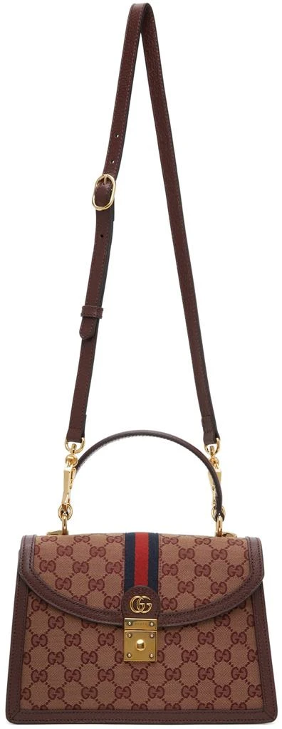 商品Gucci|Burgundy Small GG Ophidia Top Handle Bag,价格¥20955,第4张图片详细描述