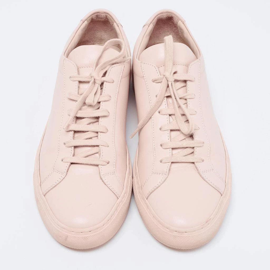 商品[二手商品] Common Projects|Common Projects Pink Leather Lace Up Sneakers Size 41,价格¥809,第3张图片详细描述