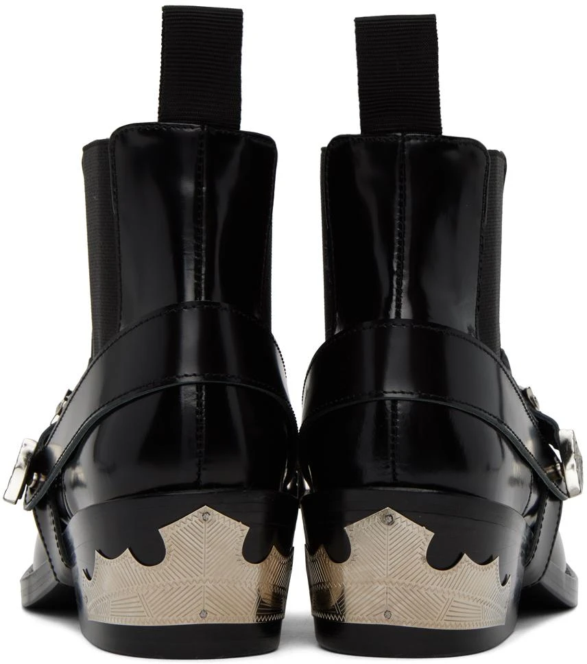 商品Toga Pulla|Black Ankle Strap Chelsea Boots,价格¥2280,第2张图片详细描述
