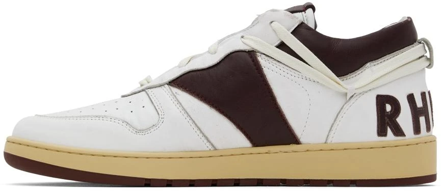 商品Rhude|White & Brown Rhecess Low Sneakers,价格¥1283,第3张图片详细描述