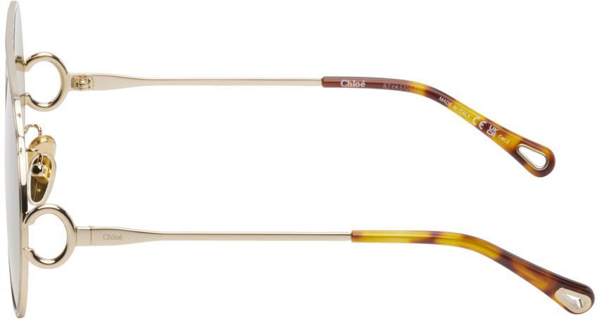 商品Chloé|Gold Austine Sunglasses,价格¥2792,第5张图片详细描述