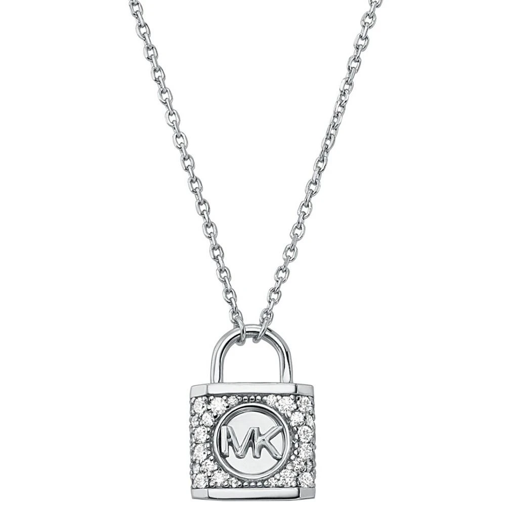 商品Michael Kors|Pave Lock Pendant Necklace,价格¥1130,第1张图片