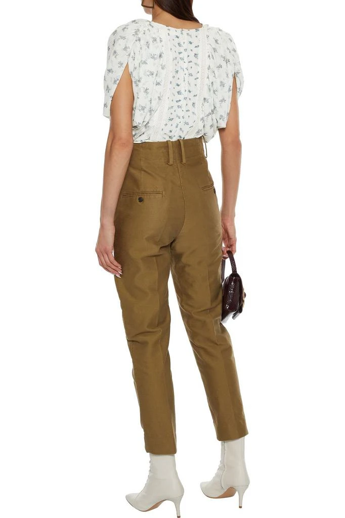 商品Chloé|Crochet-trimmed floral-print silk-georgette top,价格¥2573,第1张图片