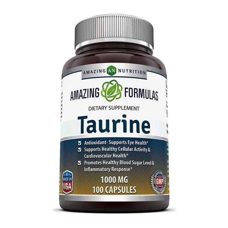 商品Amazing Nutrition Vitamins and Supplements|Amazing Nutrition Taurine 1000 mg Promotes Inflammatory Response Capsules, 100 Ea,价格¥53,第1张图片