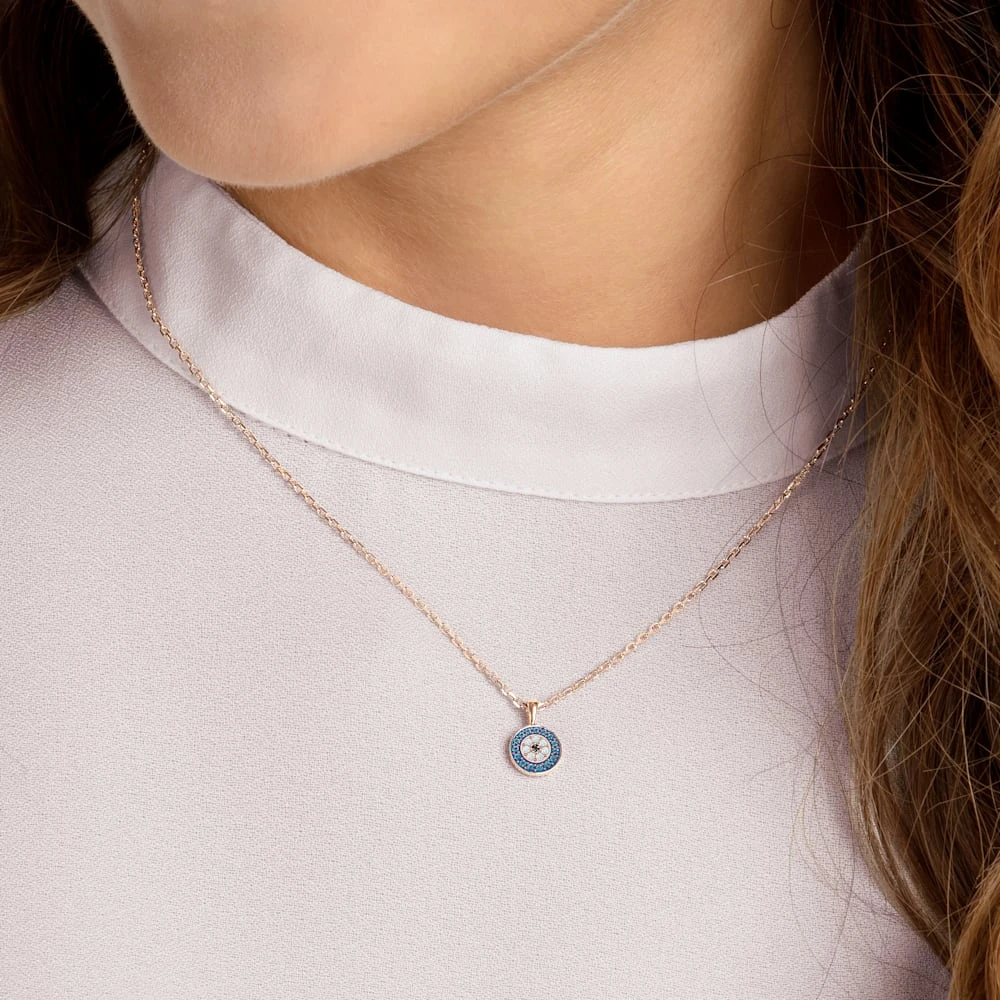 商品[国内直发] Swarovski|施华洛世奇 LUCKILY Luckily Evil Eye 恶魔之眼 仿水晶 项链 女款,价格¥582,第7张图片详细描述