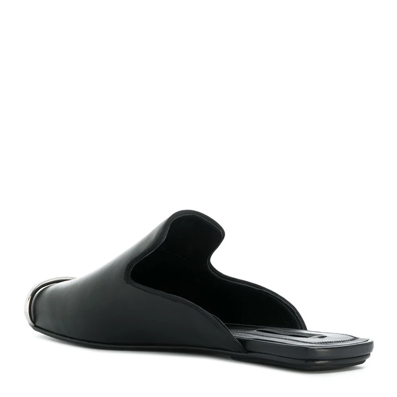 ALEXANDER WANG 黑色女士包脚平底拖鞋 3099F0080L-001 商品