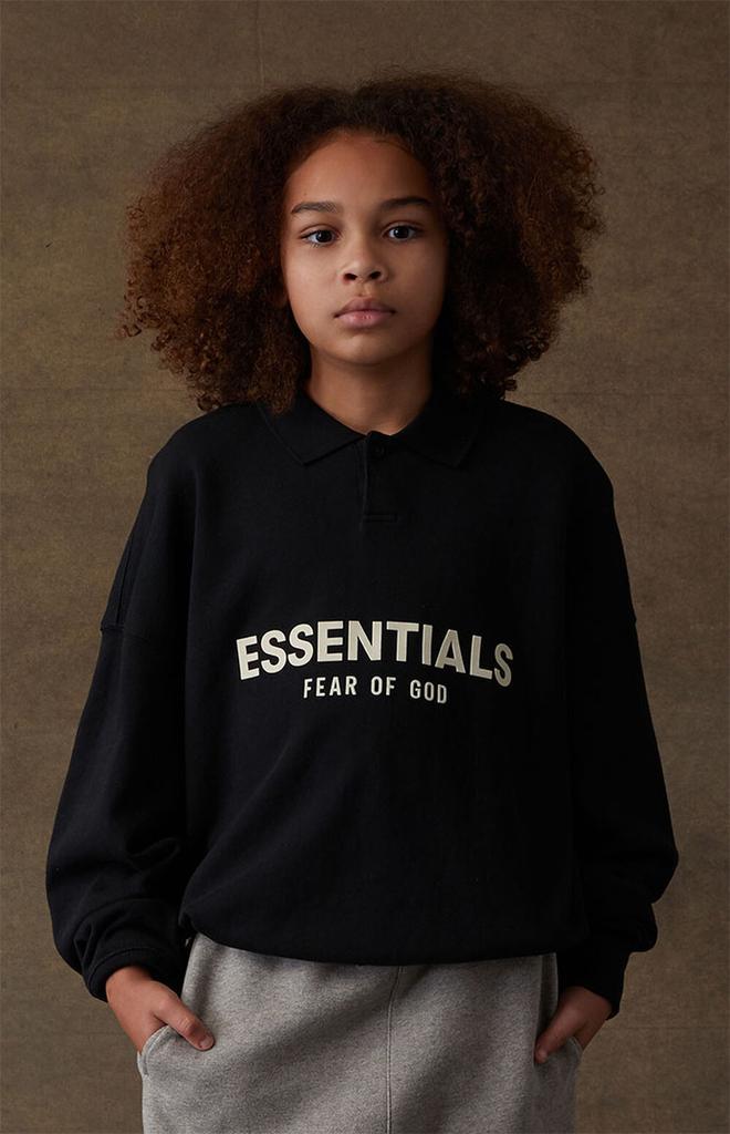 商品Essentials|Stretch Limo Long Sleeve Polo Sweatshirt,价格¥371,第4张图片详细描述