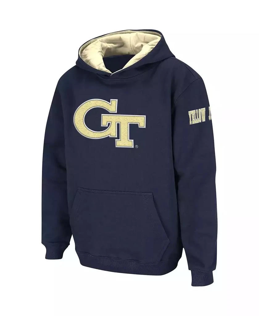 商品Colosseum|Big Boys Navy Georgia Tech Yellow Jackets Big Logo Pullover Hoodie,价格¥225,第2张图片详细描述