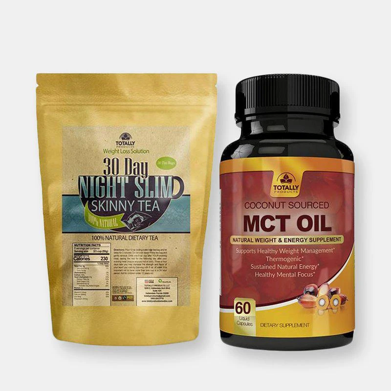 商品Totally Products|Night Slim Skinny Tea and MCT Oil Combo Pack,价格¥215,第1张图片