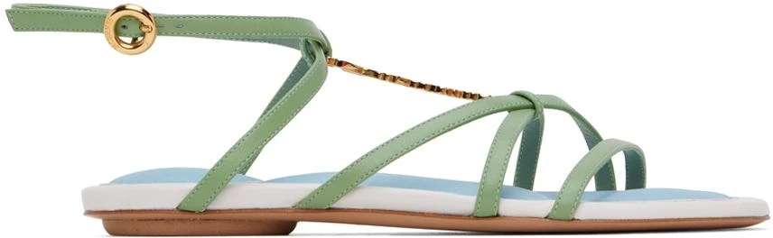 商品Jacquemus|Green 'Les Sandales Pralu Plates' Sandals,价格¥1414,第1张图片