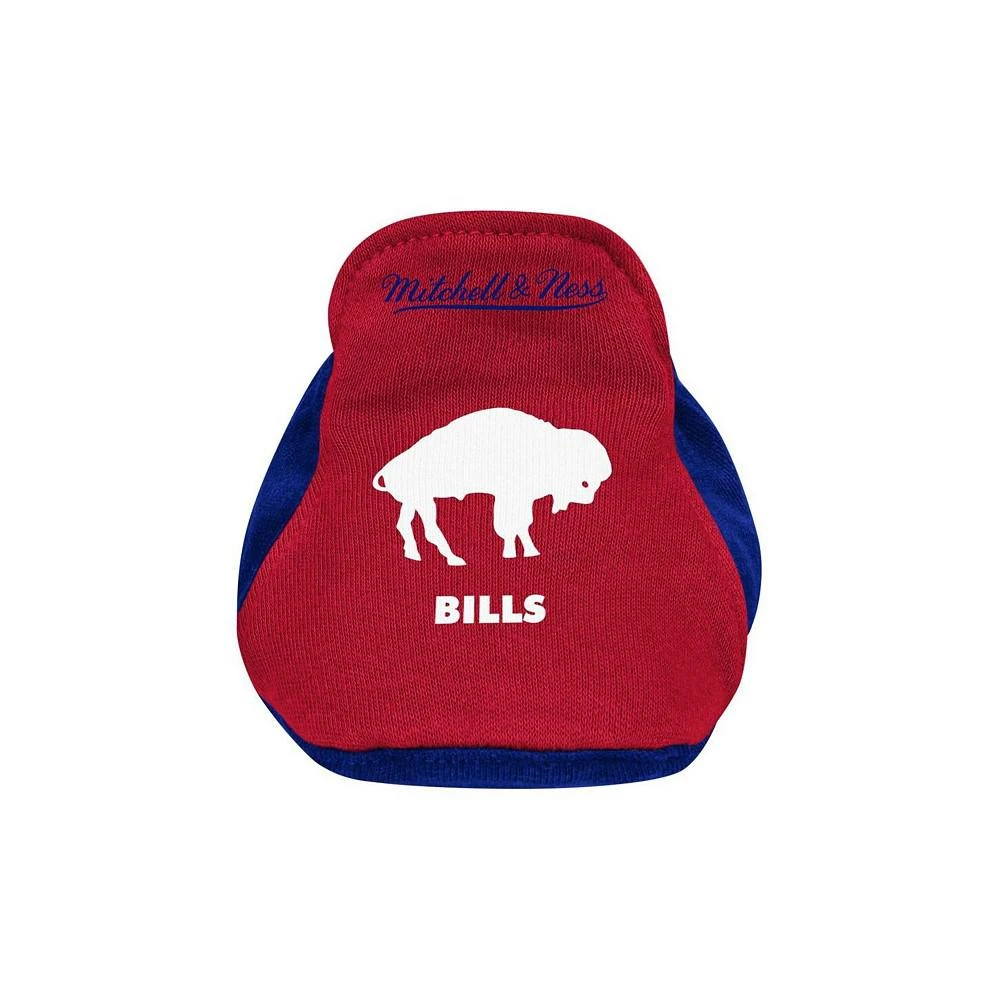 商品Mitchell & Ness|Newborn and Infant Boys and Girls Royal, Red Buffalo Bills Throwback Bodysuit Bib and Booties Three-Piece Set,价格¥338,第2张图片详细描述