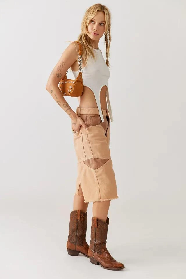 商品BDG|BDG Skater Girl Denim Short - Seamed Sand,价格¥75,第3张图片详细描述
