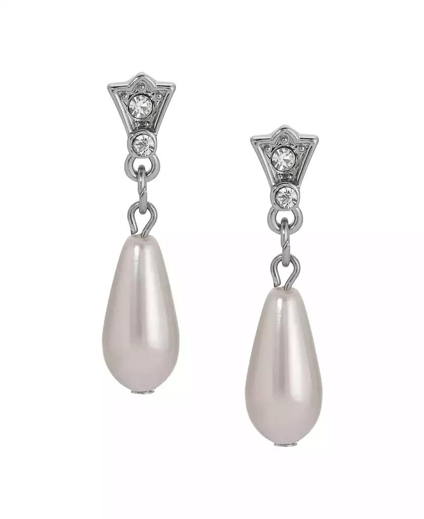 商品2028|Faux Cultivated Pearl Crystal Accent Drop Earrings,价格¥132,第2张图片详细描述