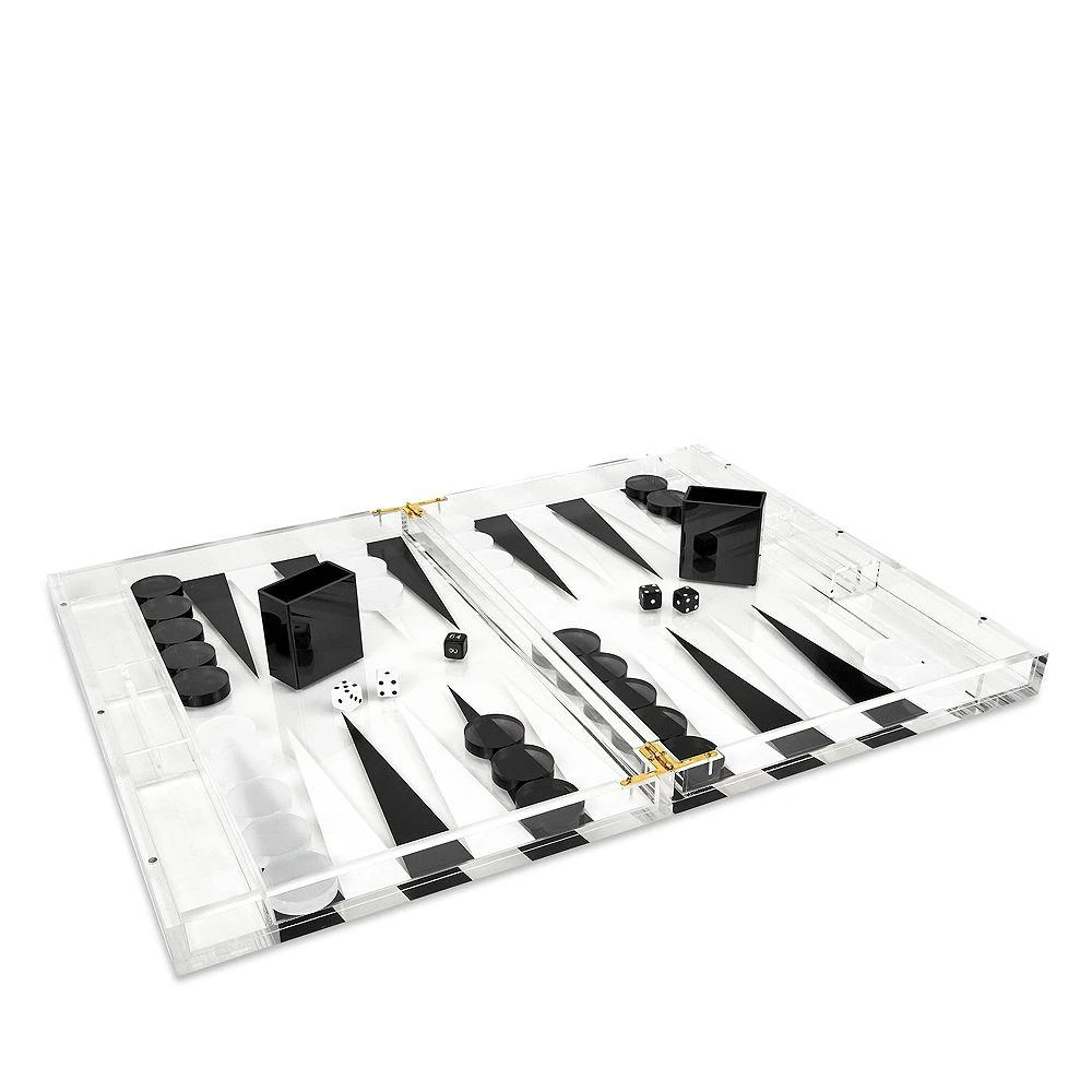 商品Tizo|Designs Lucite B & W Backgammon Set,价格¥1948,第1张图片