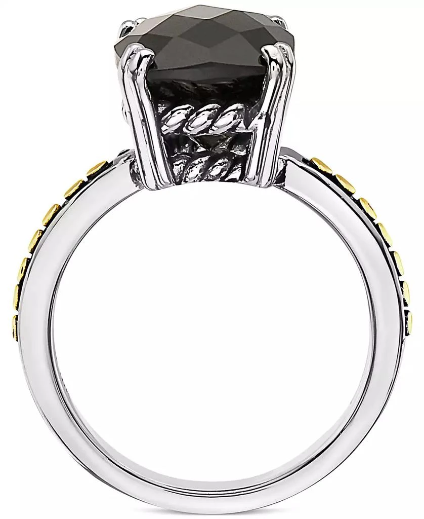 商品Effy|EFFY® Onyx Statement Ring in Sterling Silver & 18k Gold,价格¥3880,第4张图片详细描述