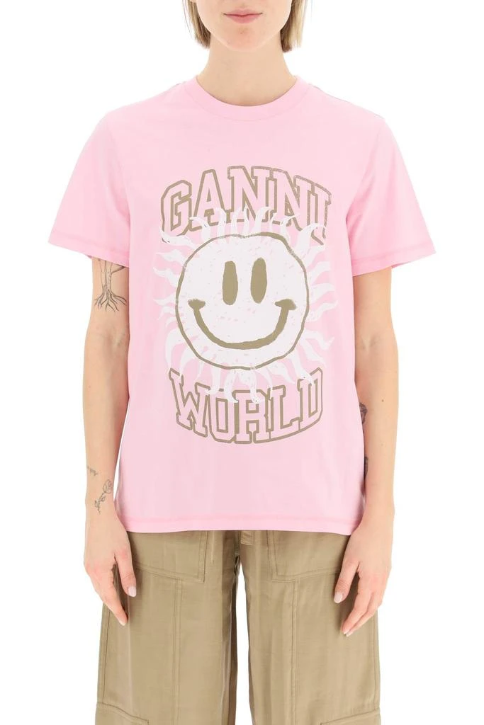 商品Ganni|Ganni &#39;Smiley&#39; Print T Shirt,价格¥377,第2张图片详细描述